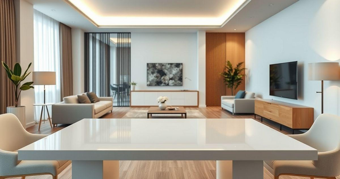 Tampo de vidro branco para mesa retangular é a escolha ideal para sua decoração Tampo de vidro branco para mesa retangular é a escolha ideal para sua decoração
