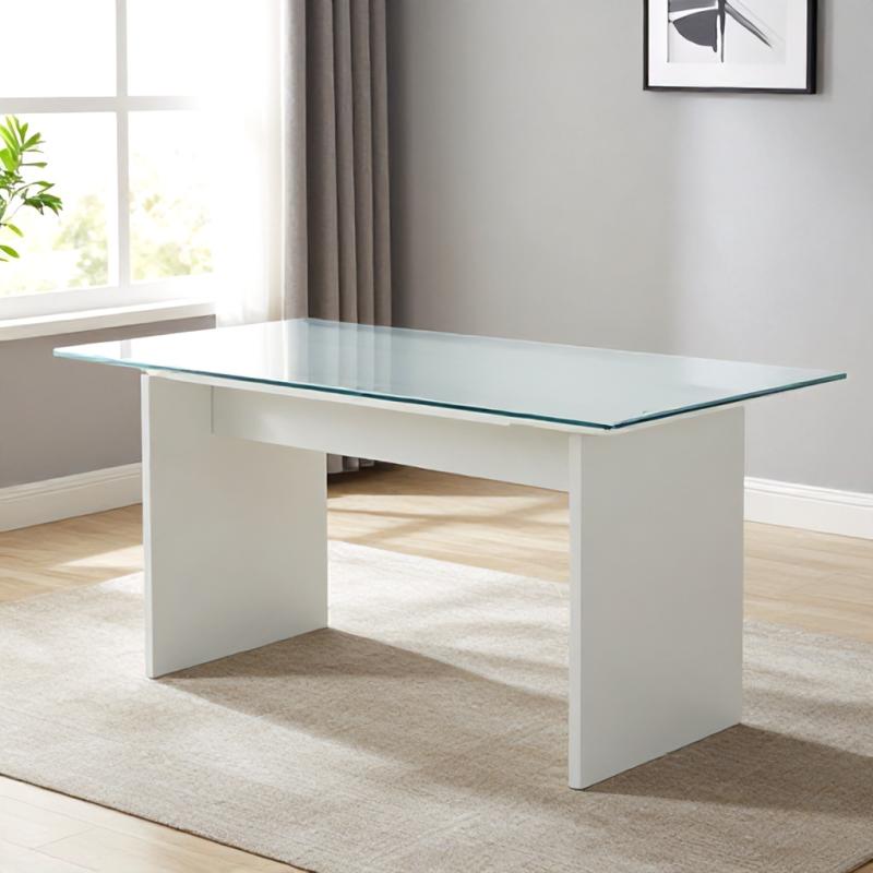 Tampo de vidro branco para mesa retangular: Transforme Seu Espaço com Estilo