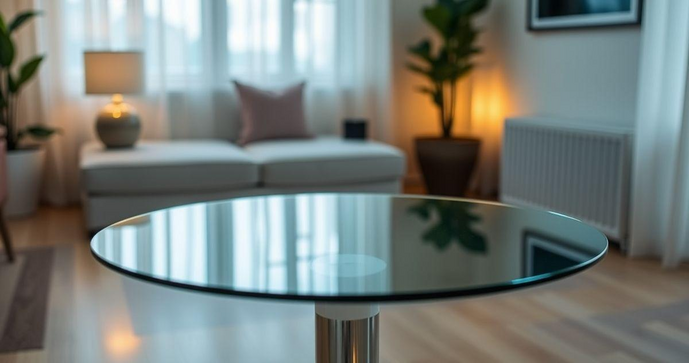 Tampo de Mesa de Vidro Redondo: Estilo e Funcionalidade Tampo de Mesa de Vidro Redondo: Estilo e Funcionalidade